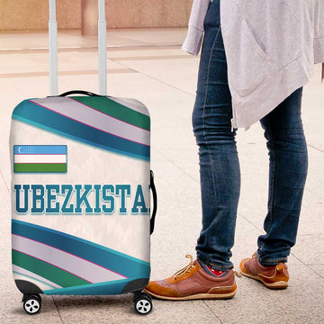 Uzbekistan Luggage Cover with Ribbon Wave Design TS04