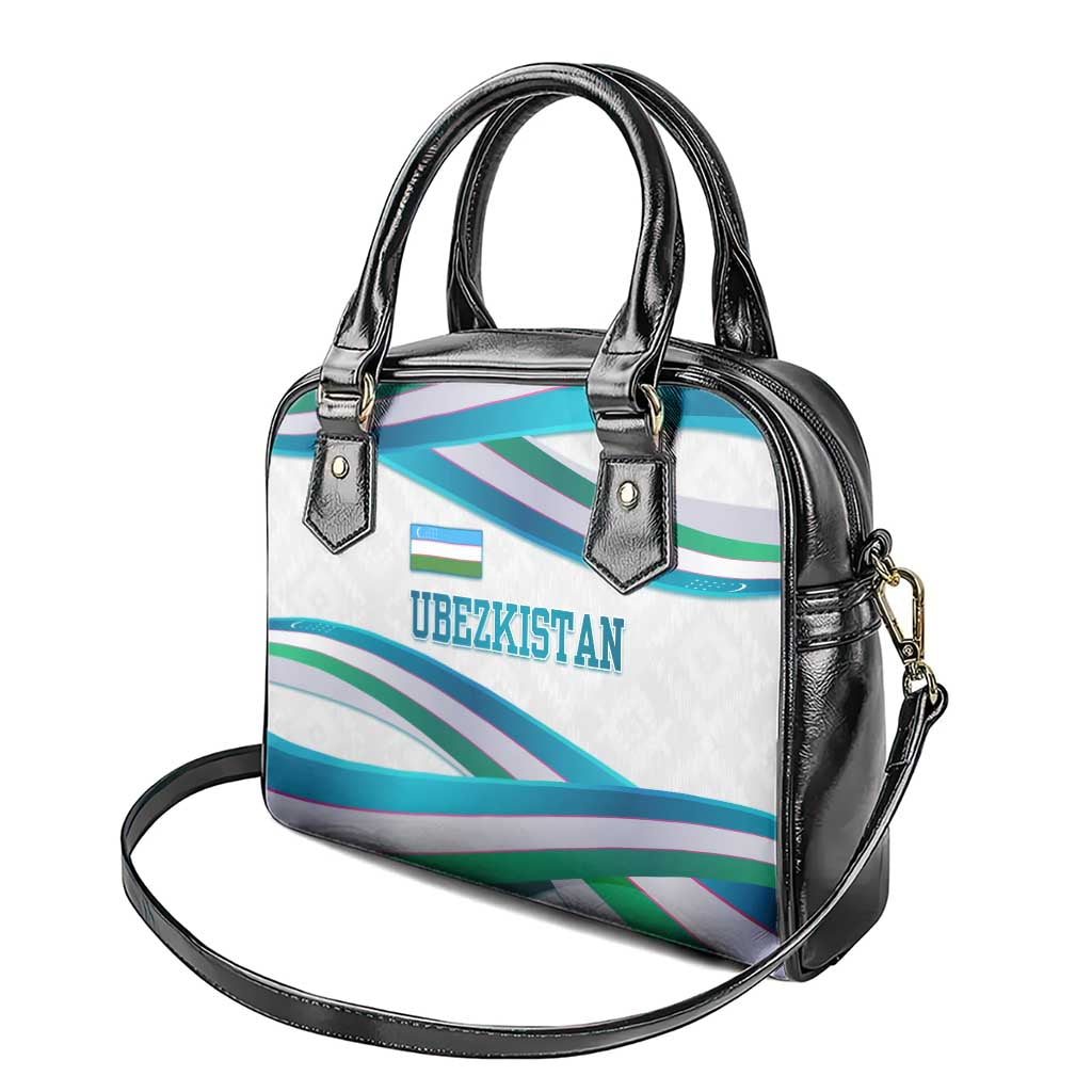 Uzbekistan Shoulder Handbag with Ribbon Wave Design TS04