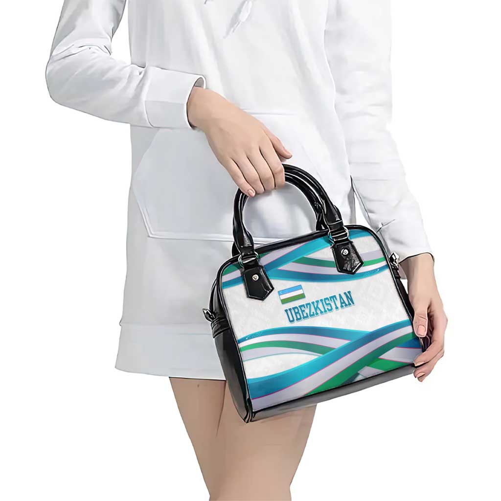 Uzbekistan Shoulder Handbag with Ribbon Wave Design TS04