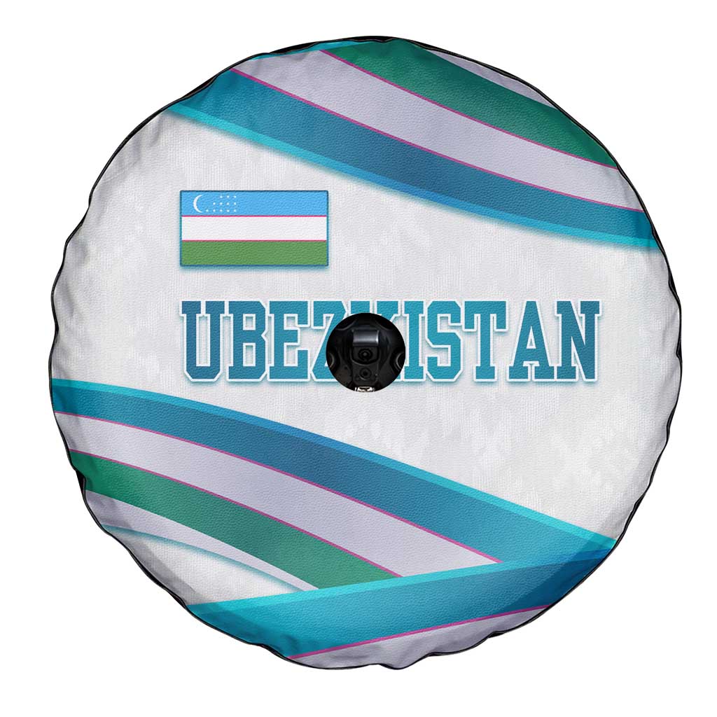 Uzbekistan Spare Tire Cover with Ribbon Wave Design TS04