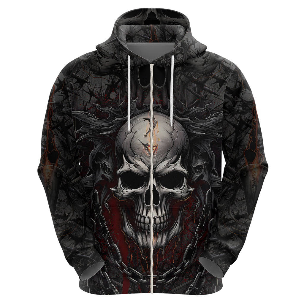 Be Careful Skull Hoodie TS04