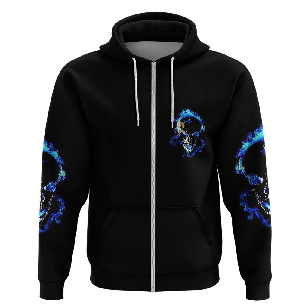 Yes I'm A Nice Person Skull Fire Hoodie TS04