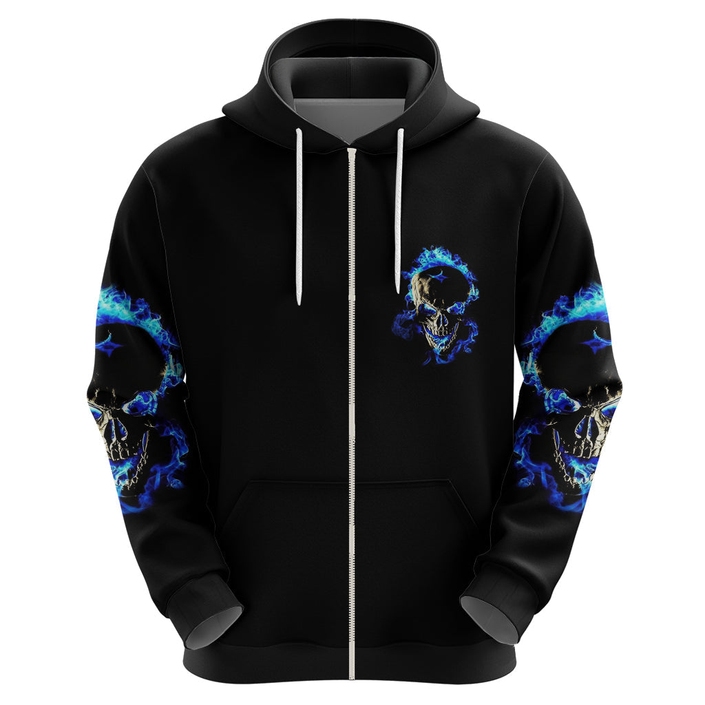 Yes I'm A Nice Person Skull Fire Hoodie TS04