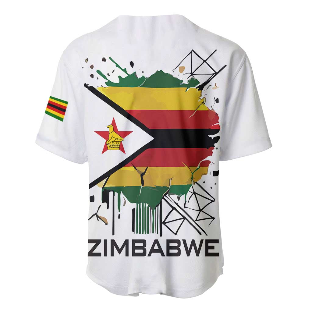 Spirit of Zimbabwe Baseball Jersey Flag Colors and Symbol of Peace TS04