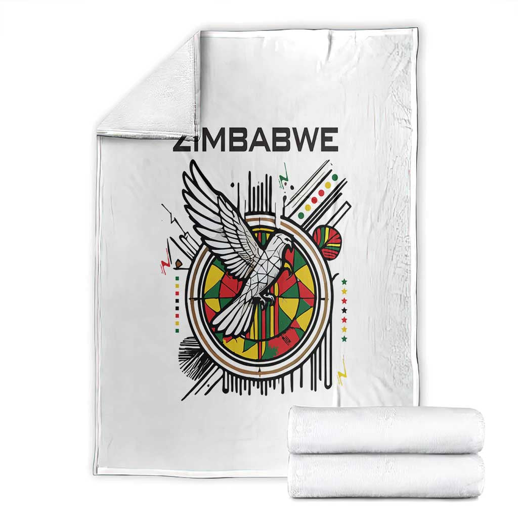 Spirit of Zimbabwe Blanket Flag Colors and Symbol of Peace TS04