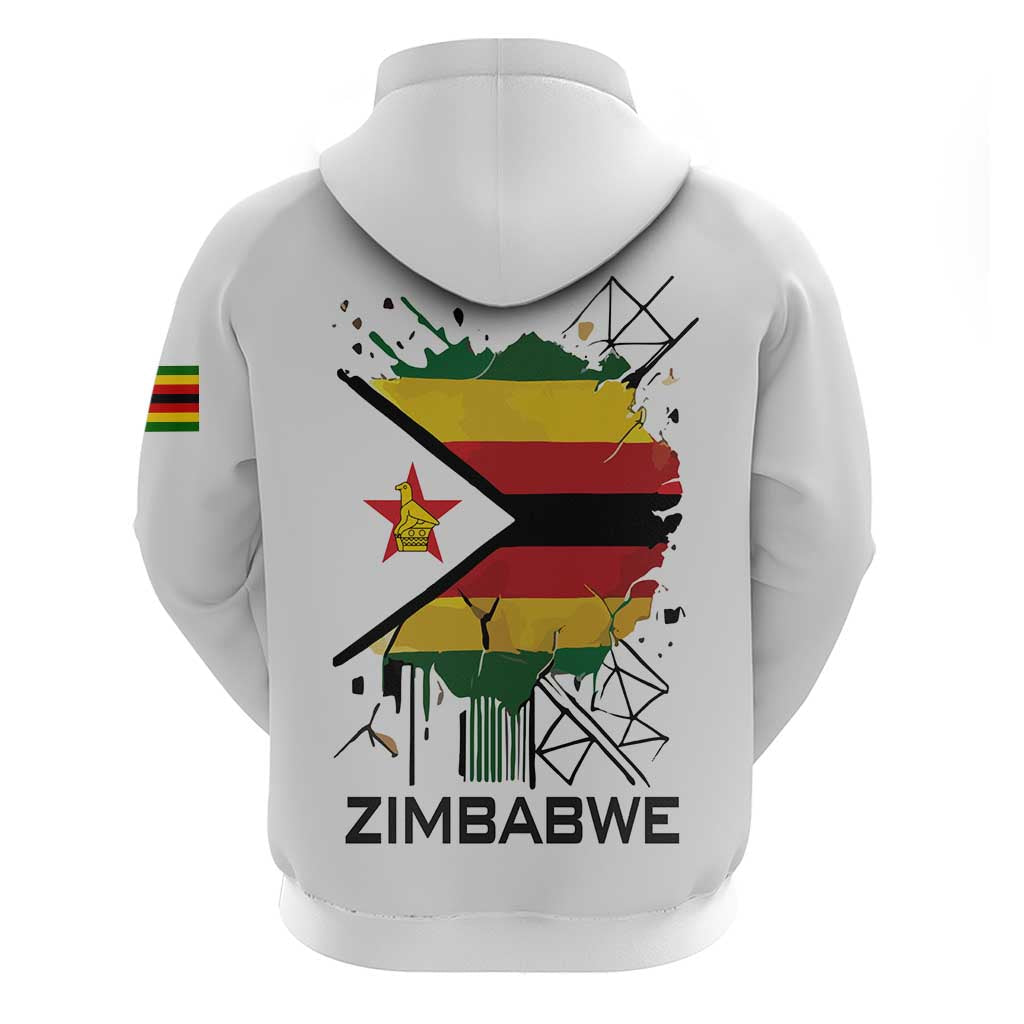 Spirit of Zimbabwe Hoodie Tribal Patterns, Flag Colors and Symbol of Peace TS04