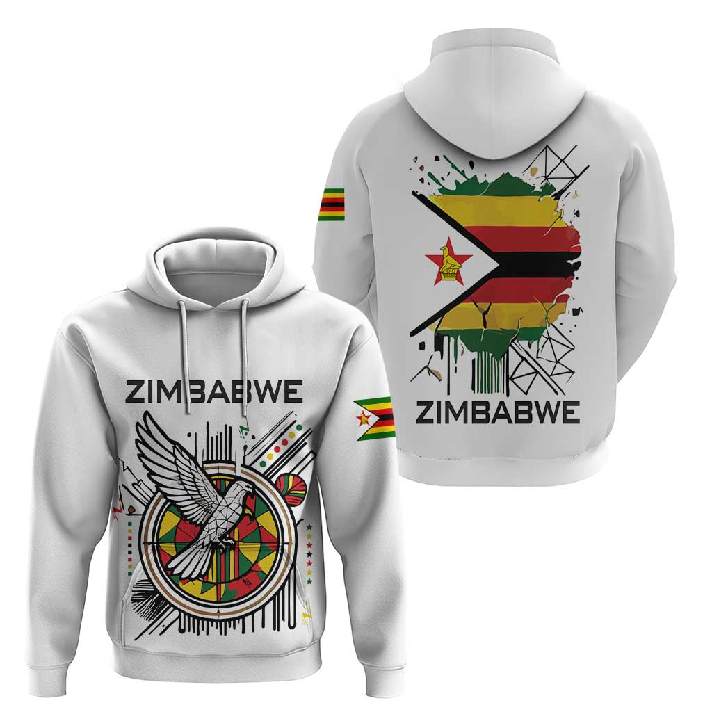 Spirit of Zimbabwe Hoodie Tribal Patterns, Flag Colors and Symbol of Peace TS04