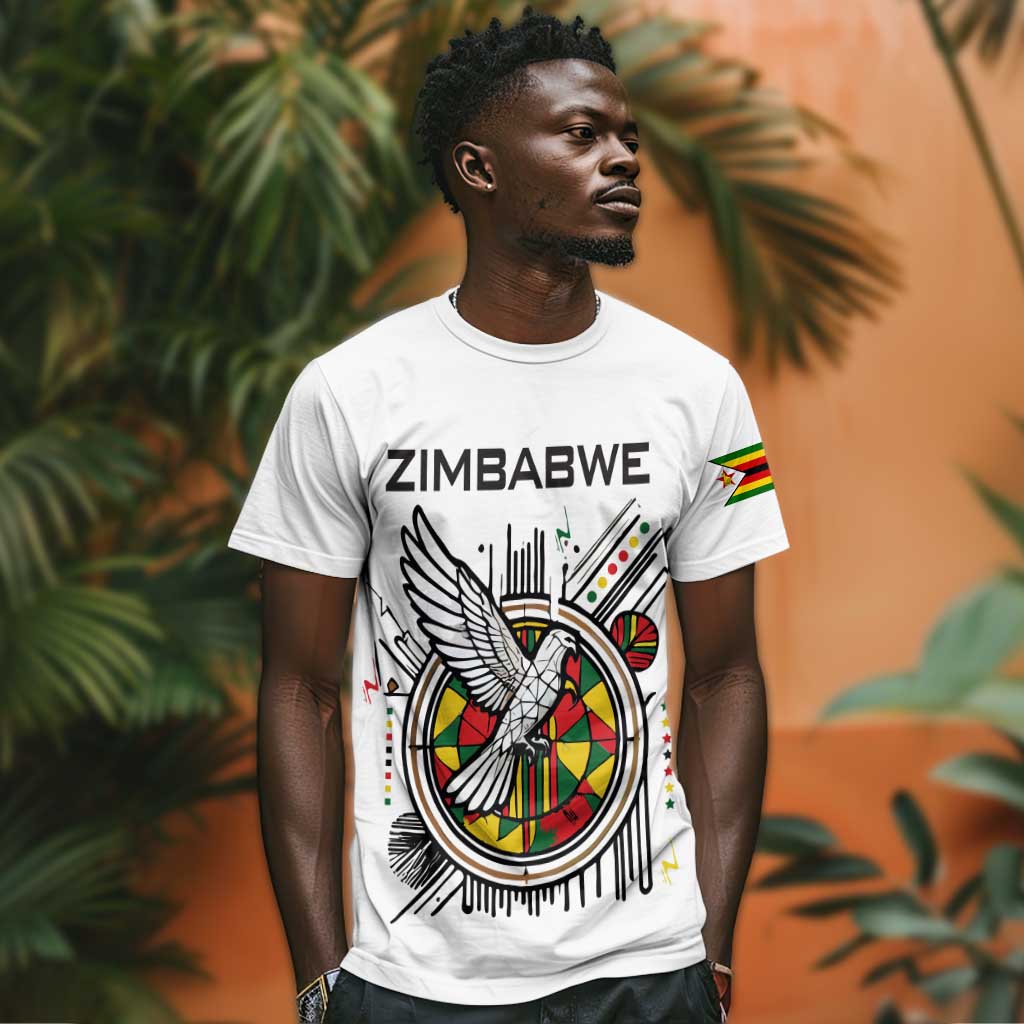 Spirit of Zimbabwe T shirt Flag Colors and Symbol of Peace TS04