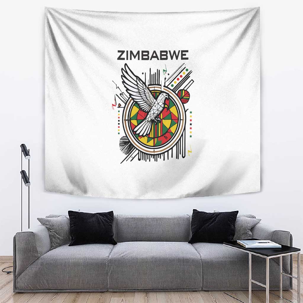 Spirit of Zimbabwe Tapestry Flag Colors and Symbol of Peace TS04