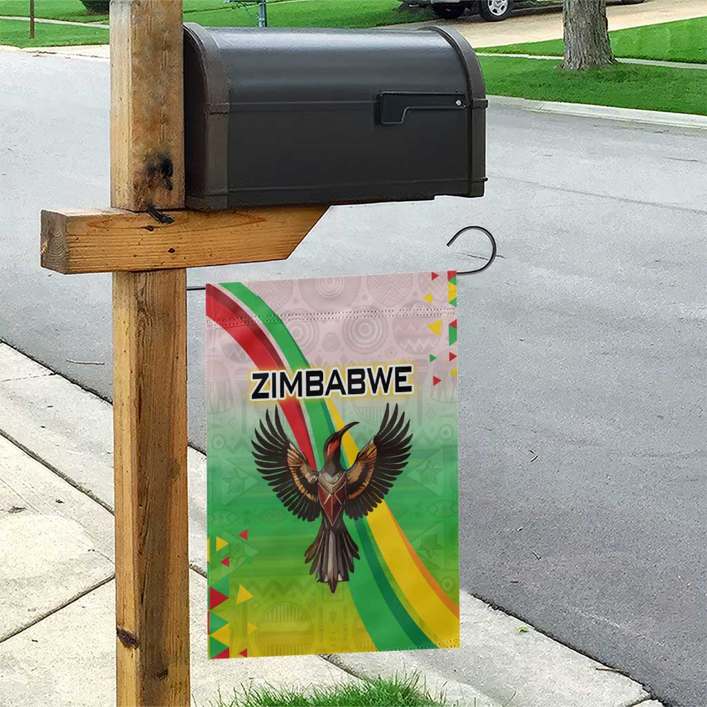 Vibe Zimbabwe Garden Flag Tribal-Inspired Background with Geometric Flag Color Design TS04