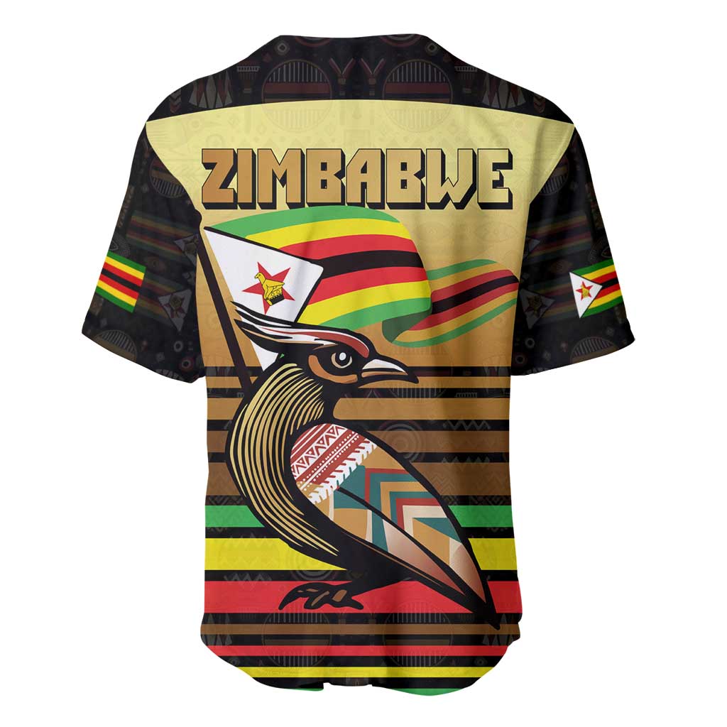 Pride Zimbabwe Baseball Jersey Zimbabwean Bird, Tribal Patterns and Pan-African Colors TS04
