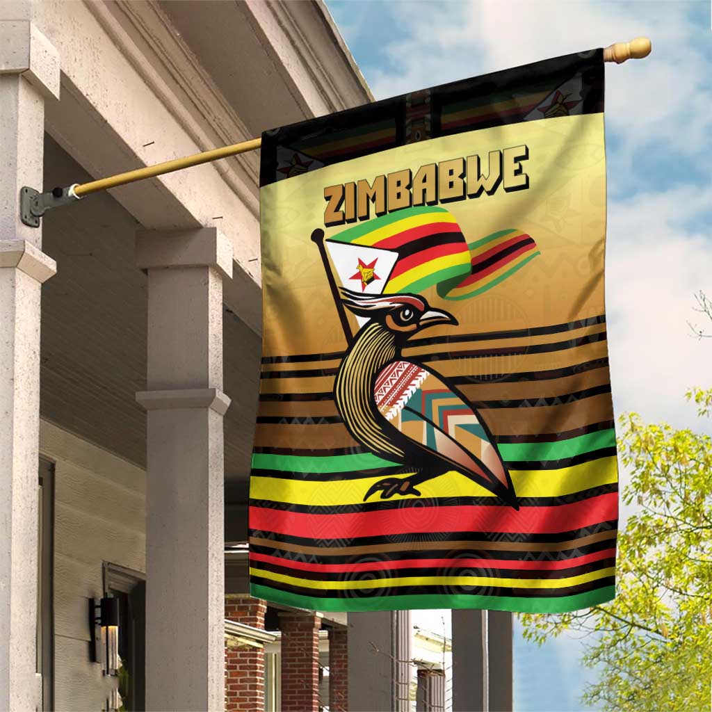 Pride Zimbabwe Garden Flag Zimbabwean Bird, Tribal Patterns and Pan-African Colors TS04
