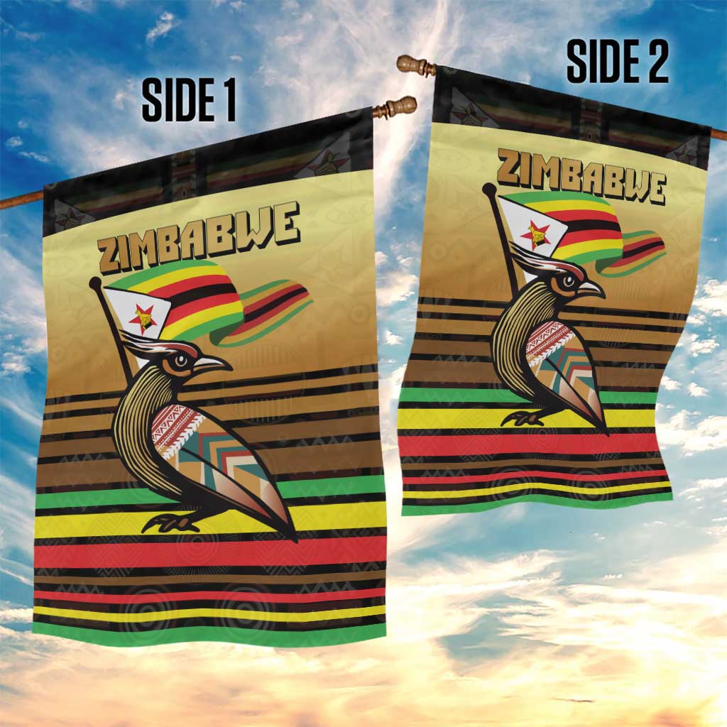 Pride Zimbabwe Garden Flag Zimbabwean Bird, Tribal Patterns and Pan-African Colors TS04