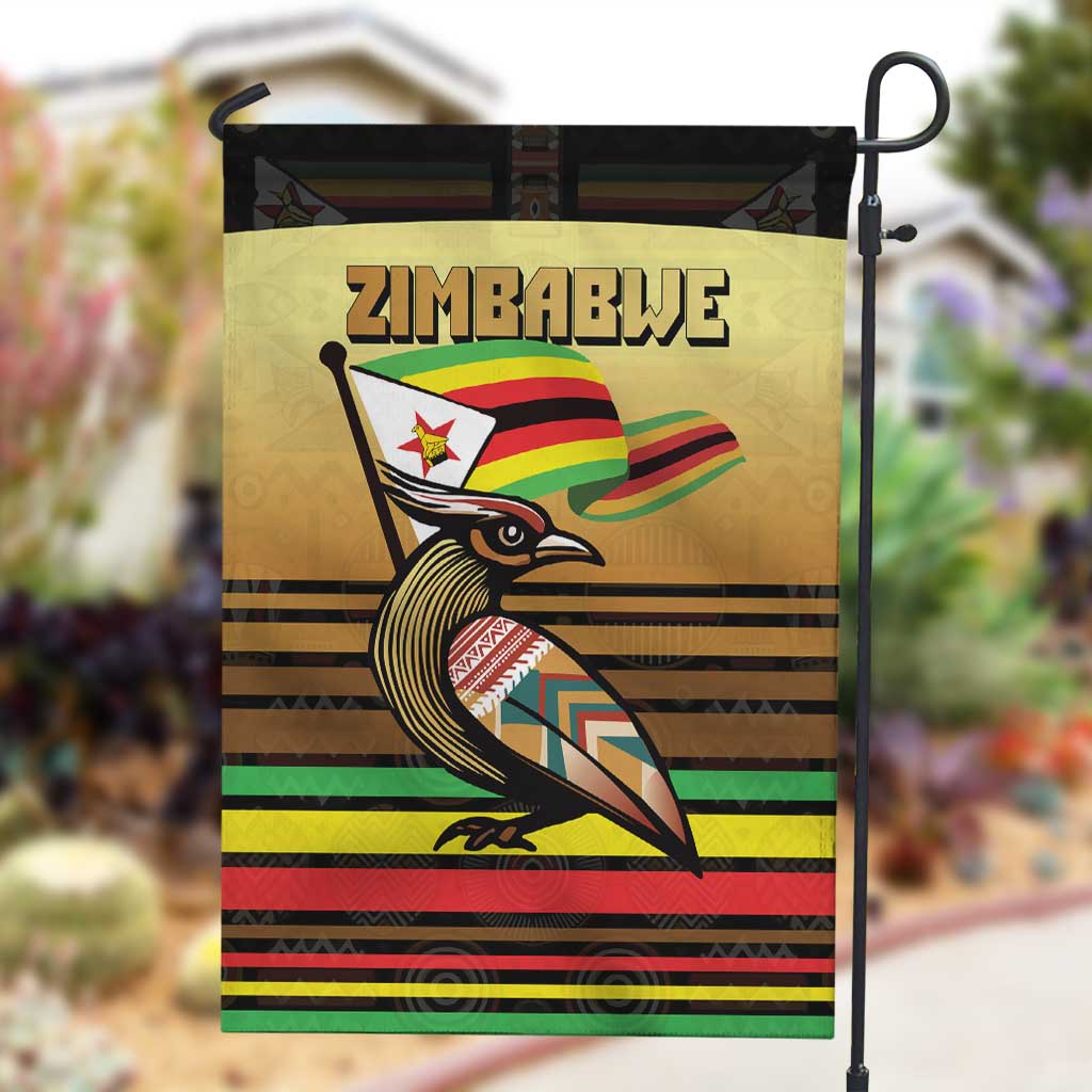 Pride Zimbabwe Garden Flag Zimbabwean Bird, Tribal Patterns and Pan-African Colors TS04