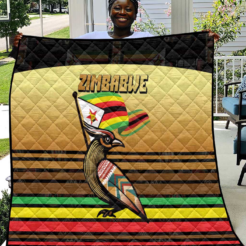 Pride Zimbabwe Quilt Zimbabwean Bird, Tribal Patterns and Pan-African Colors TS04