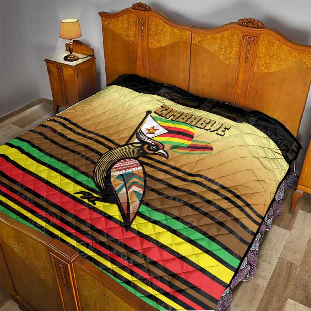 Pride Zimbabwe Quilt Zimbabwean Bird, Tribal Patterns and Pan-African Colors TS04