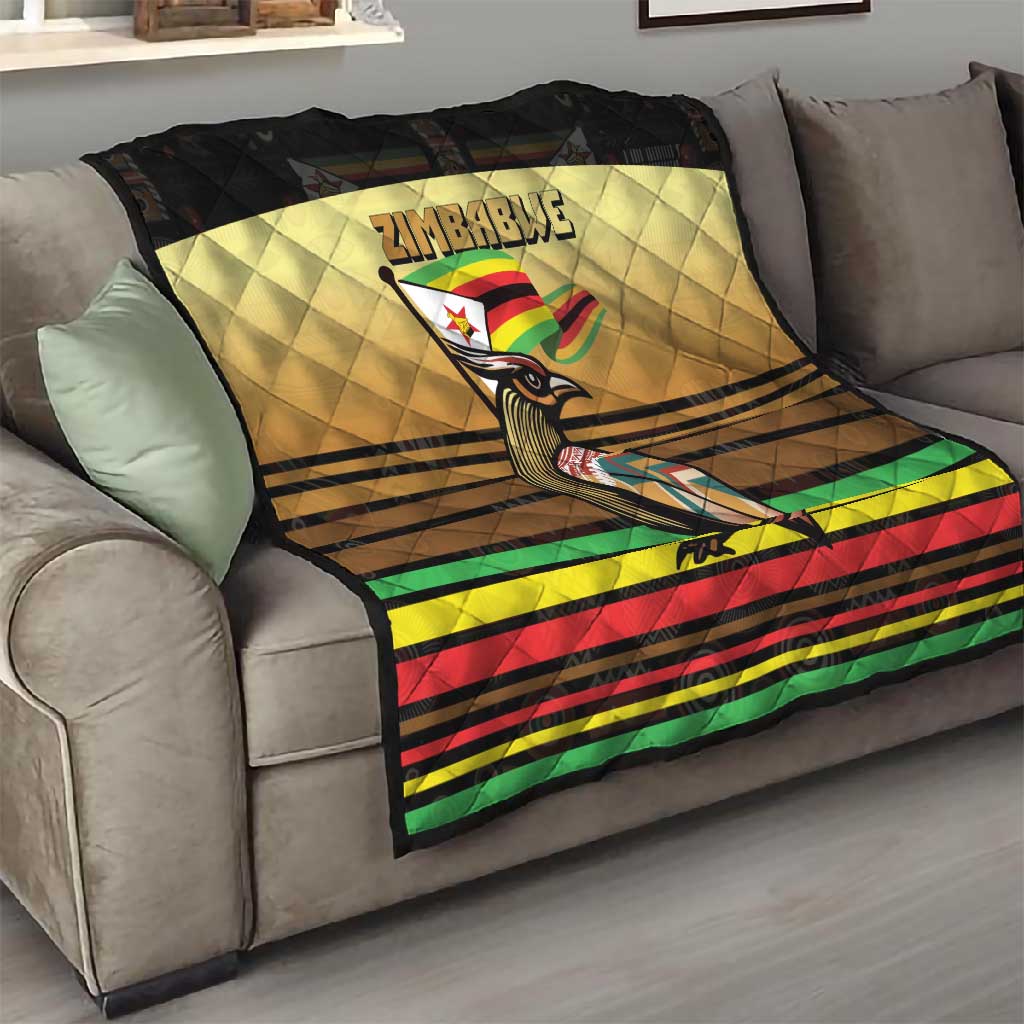 Pride Zimbabwe Quilt Zimbabwean Bird, Tribal Patterns and Pan-African Colors TS04