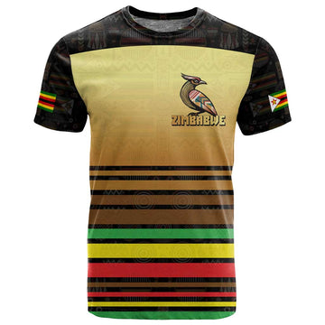 Pride Zimbabwe T shirt Zimbabwean Bird, Tribal Patterns and Pan-African Colors TS04