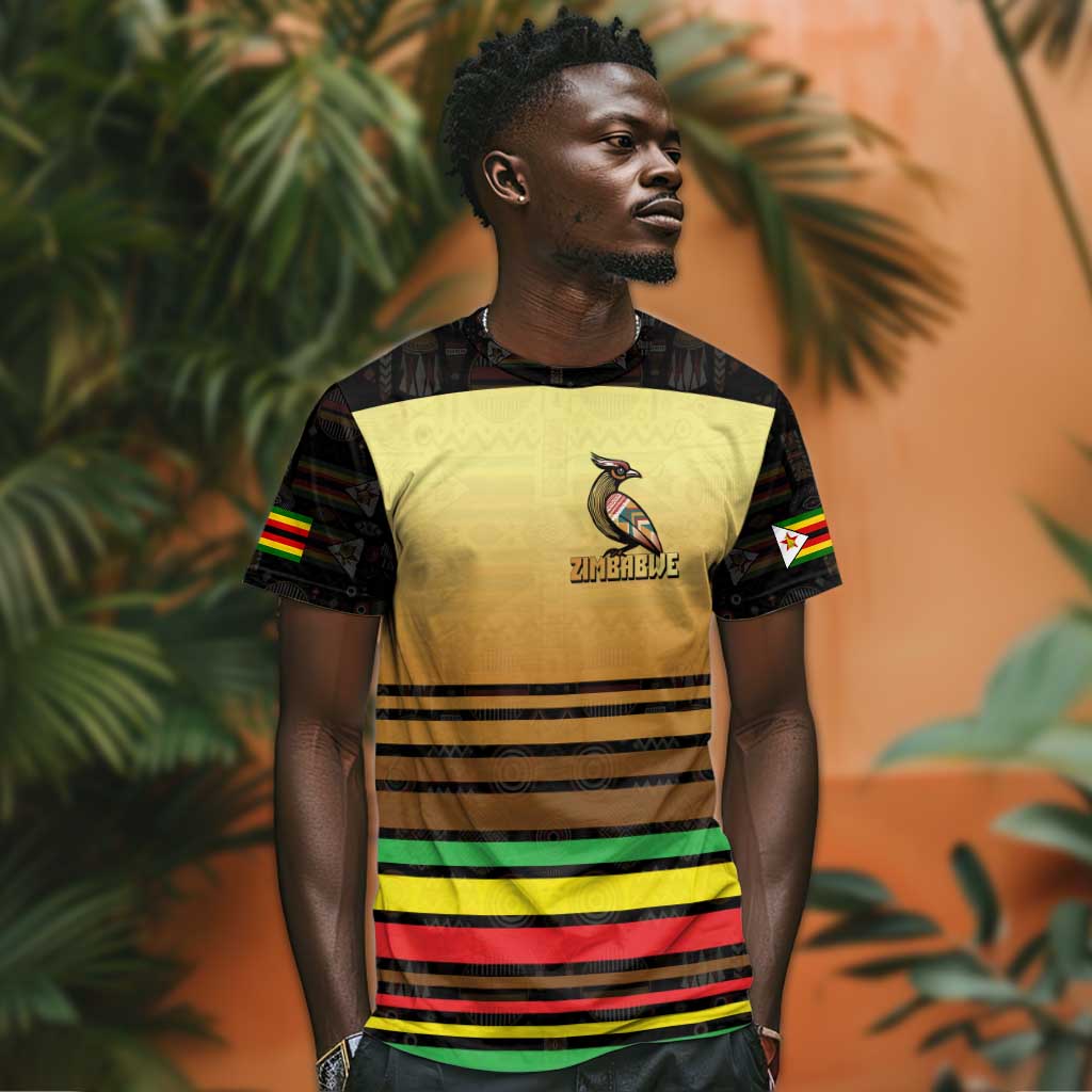 Pride Zimbabwe T shirt Zimbabwean Bird, Tribal Patterns and Pan-African Colors TS04