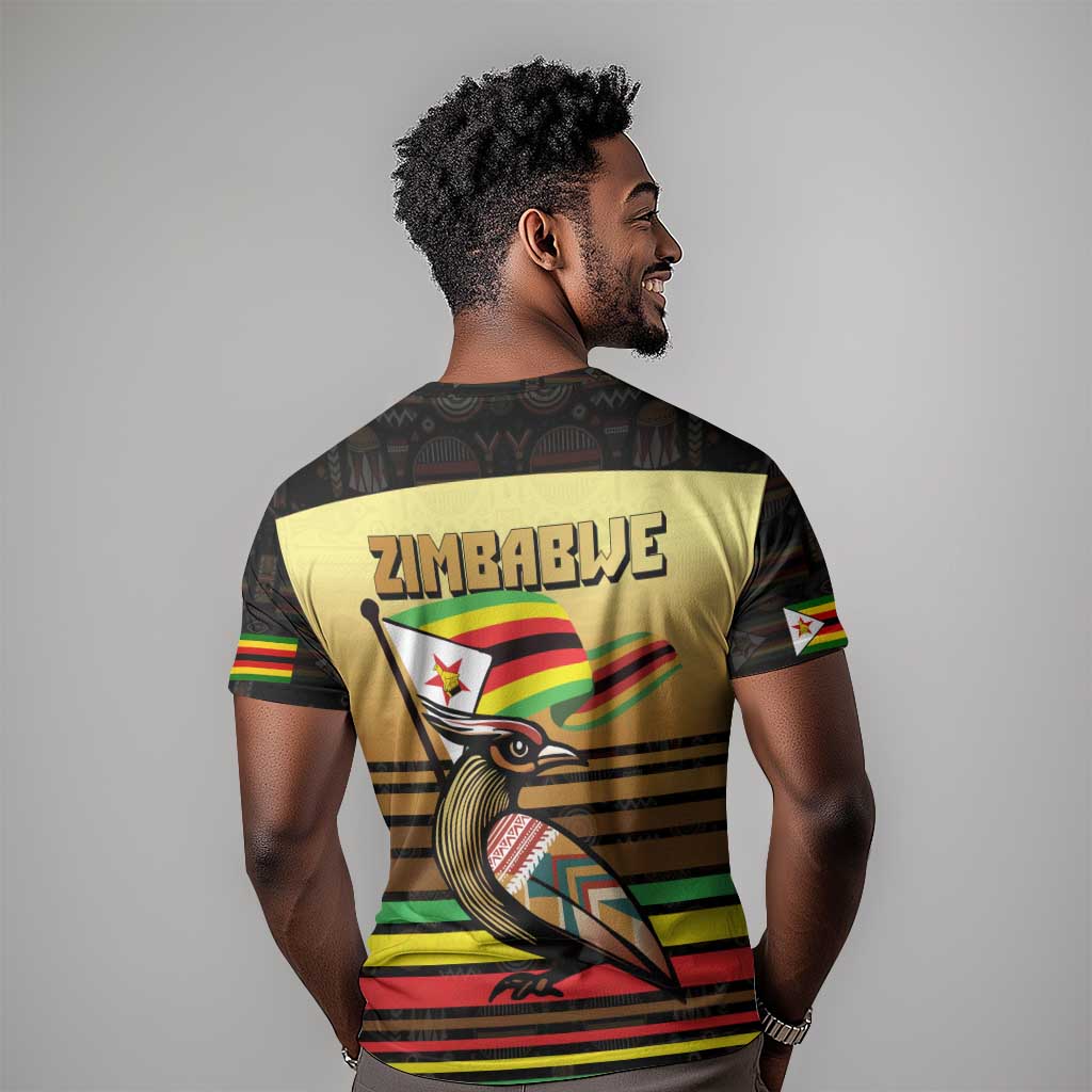 Pride Zimbabwe T shirt Zimbabwean Bird, Tribal Patterns and Pan-African Colors TS04