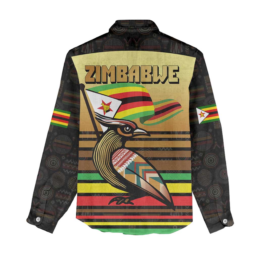 Pride Zimbabwe Women Casual Shirt Zimbabwean Bird, Tribal Patterns and Pan-African Colors TS04