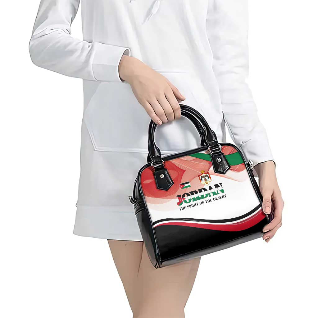 Jordan Emblem Shoulder Handbag with Flag Colors and Desert Spirit Quote TS04