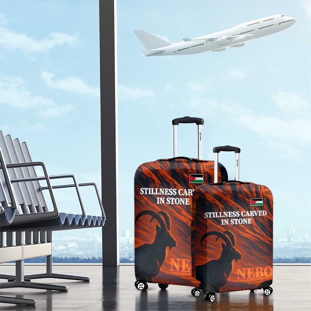 Jordan Nebo Mountain Luggage Cover with Ibex and Desert Rock Landscape TS04