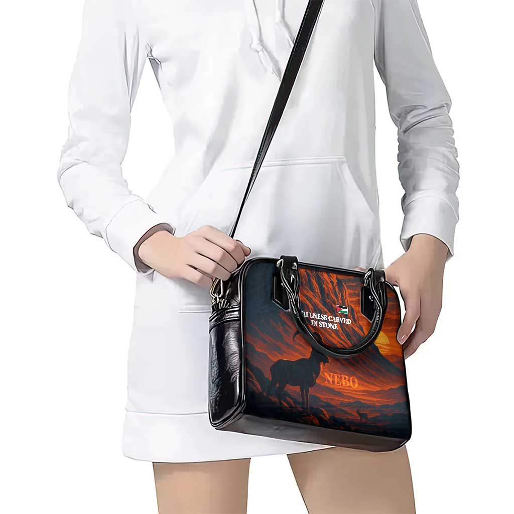 Jordan Nebo Mountain Shoulder Handbag with Ibex and Desert Rock Landscape TS04