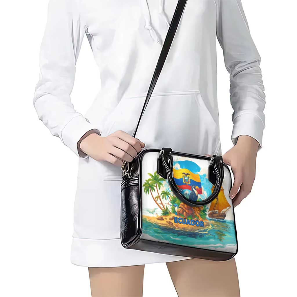 Ecuador Shoulder Handbag with Wildlife and Flag Landscape Design TS04