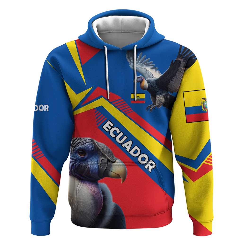 Ecuador Hoodie with Andean Condor and Chevron Stripe Design TS04