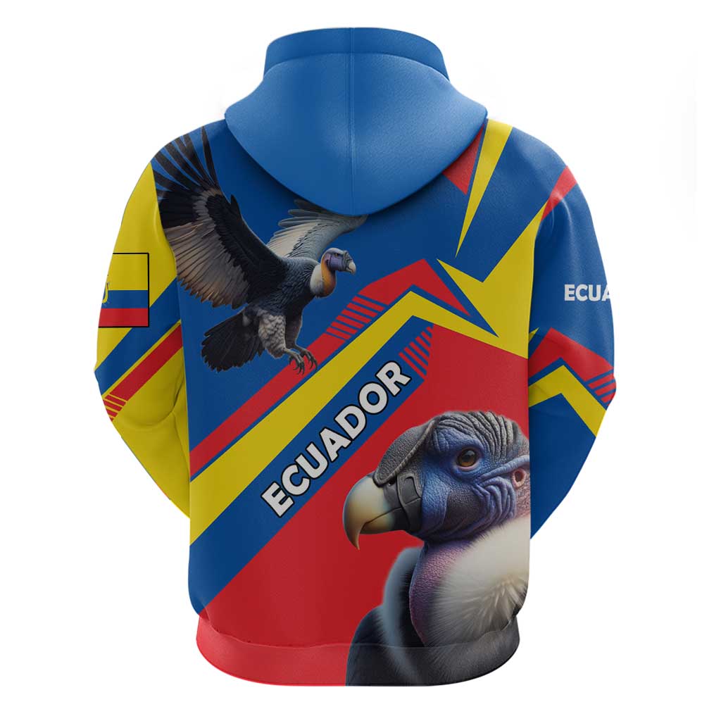 Ecuador Hoodie with Andean Condor and Chevron Stripe Design TS04