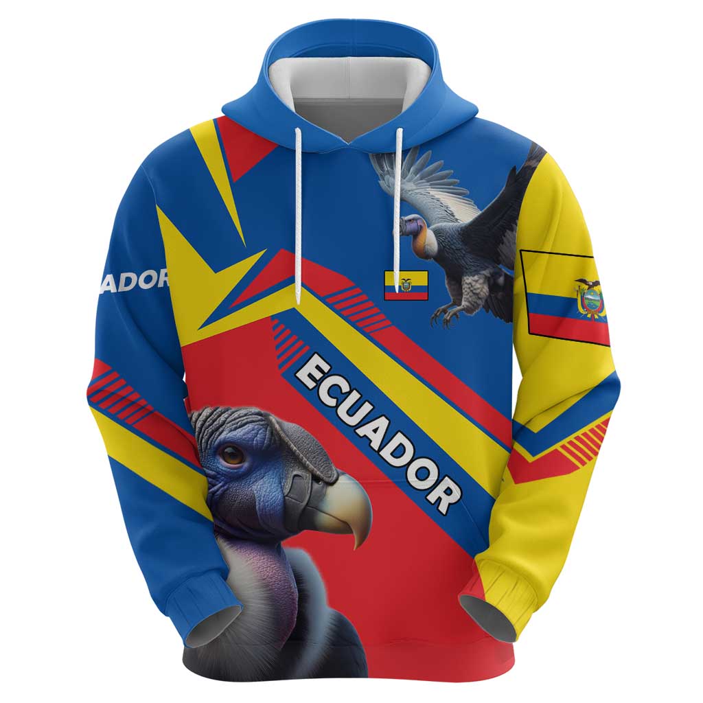 Ecuador Hoodie with Andean Condor and Chevron Stripe Design TS04
