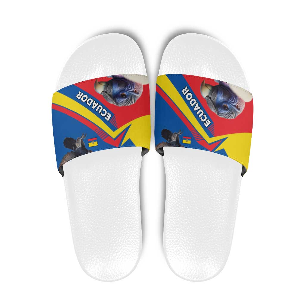 Ecuador Slide Sandals with Andean Condor and Chevron Stripe Design TS04
