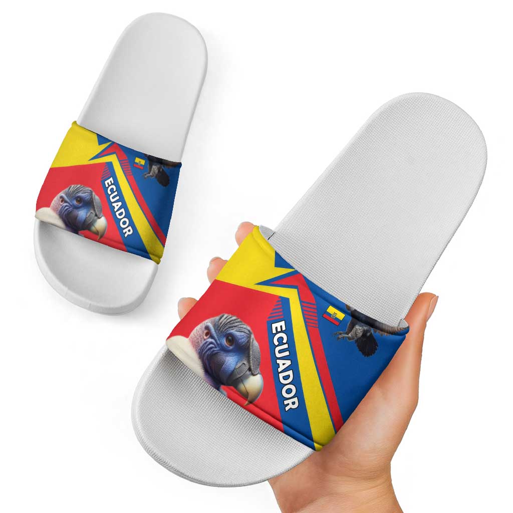 Ecuador Slide Sandals with Andean Condor and Chevron Stripe Design TS04