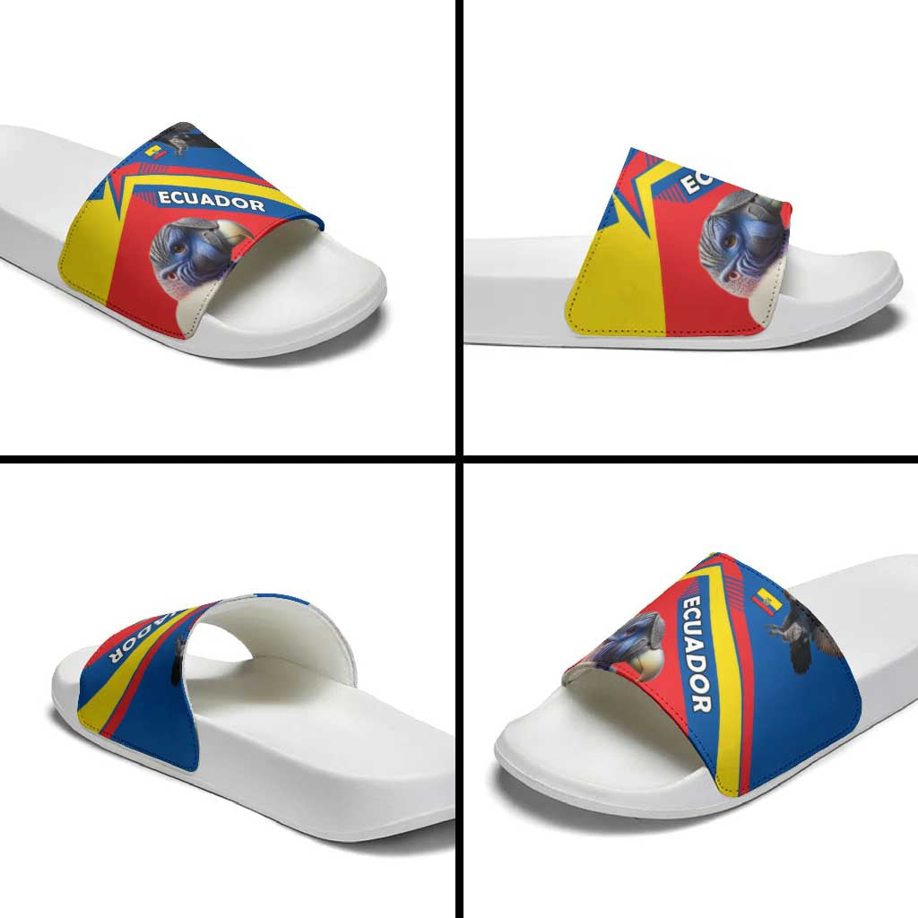 Ecuador Slide Sandals with Andean Condor and Chevron Stripe Design TS04