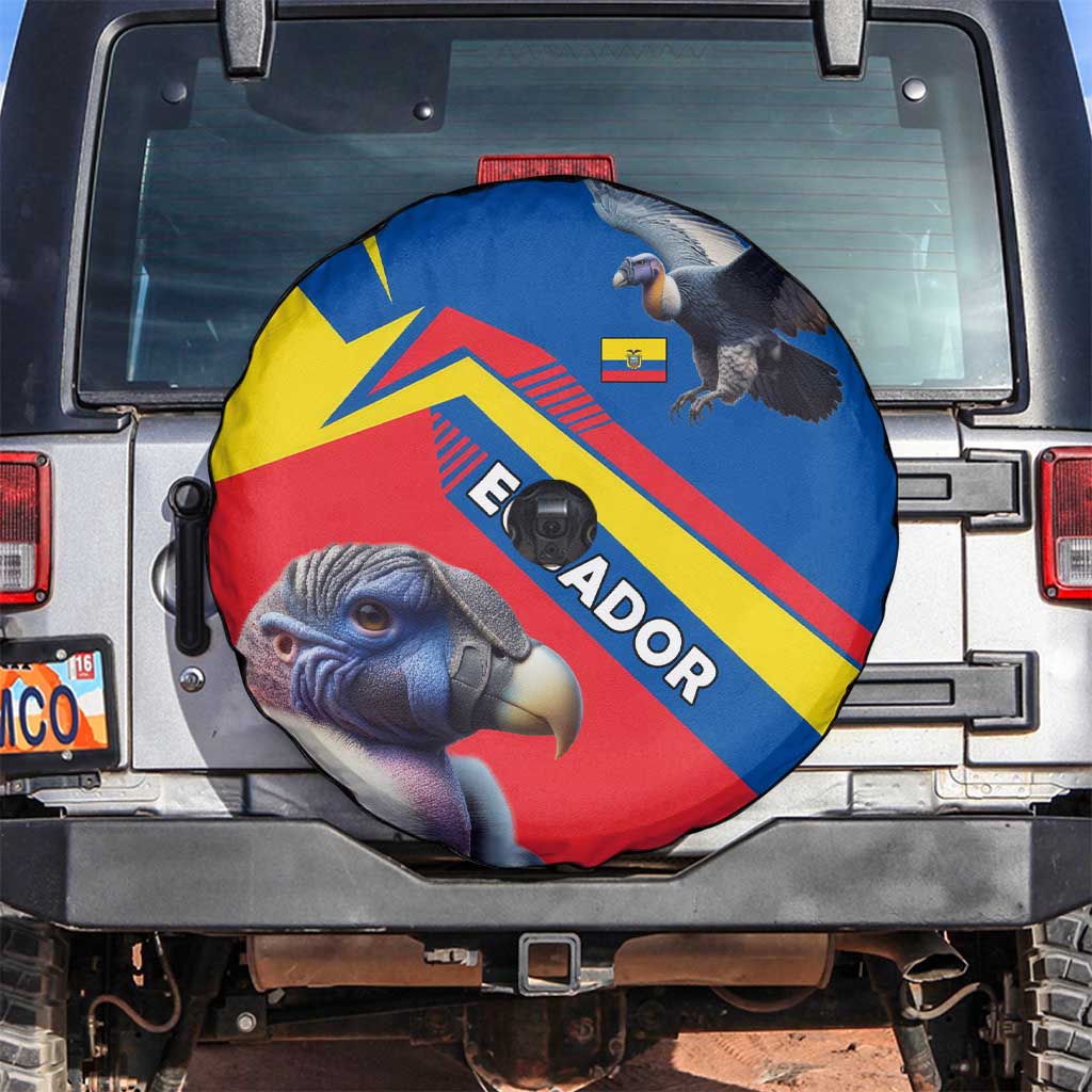 Ecuador Spare Tire Cover with Andean Condor and Chevron Stripe Design TS04