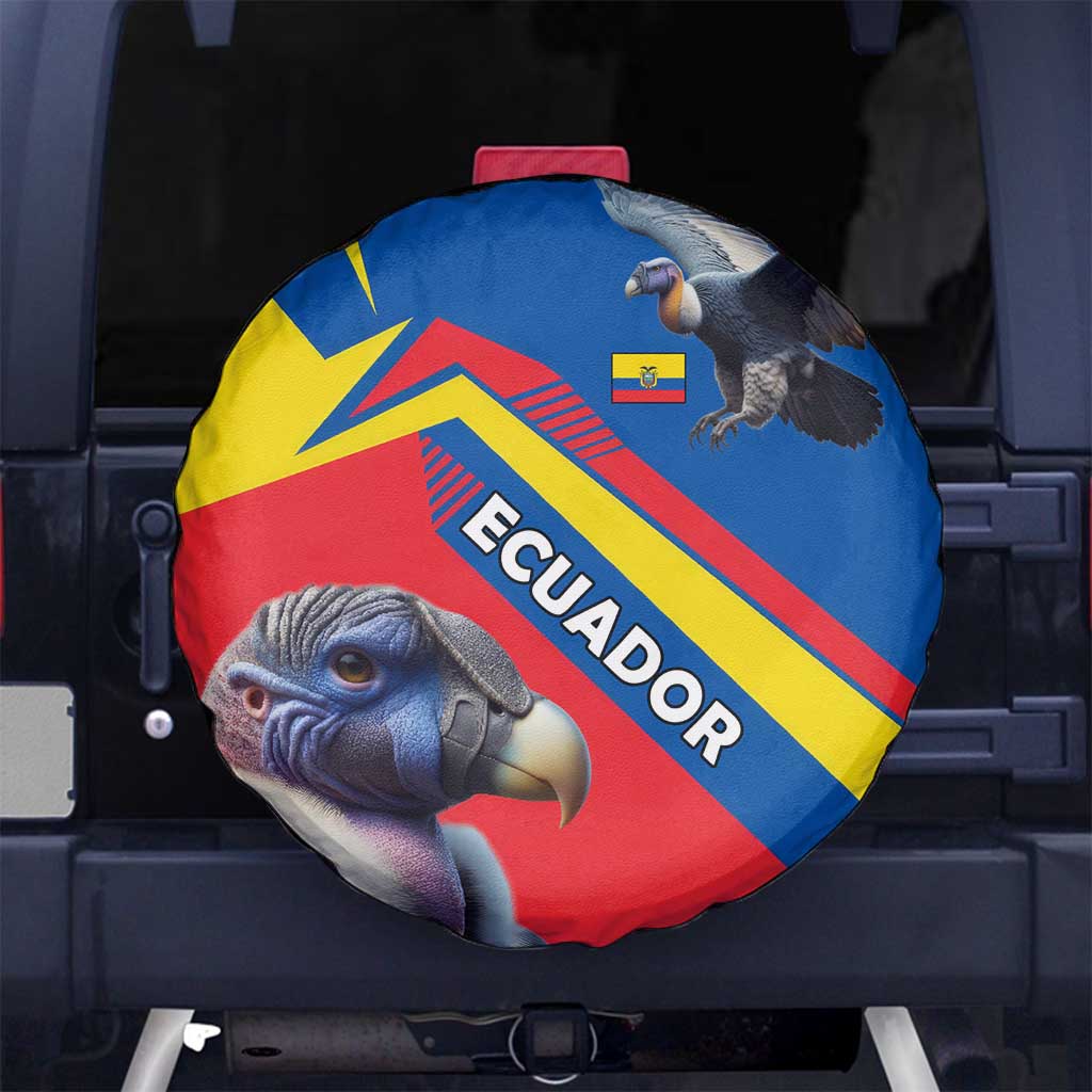Ecuador Spare Tire Cover with Andean Condor and Chevron Stripe Design TS04