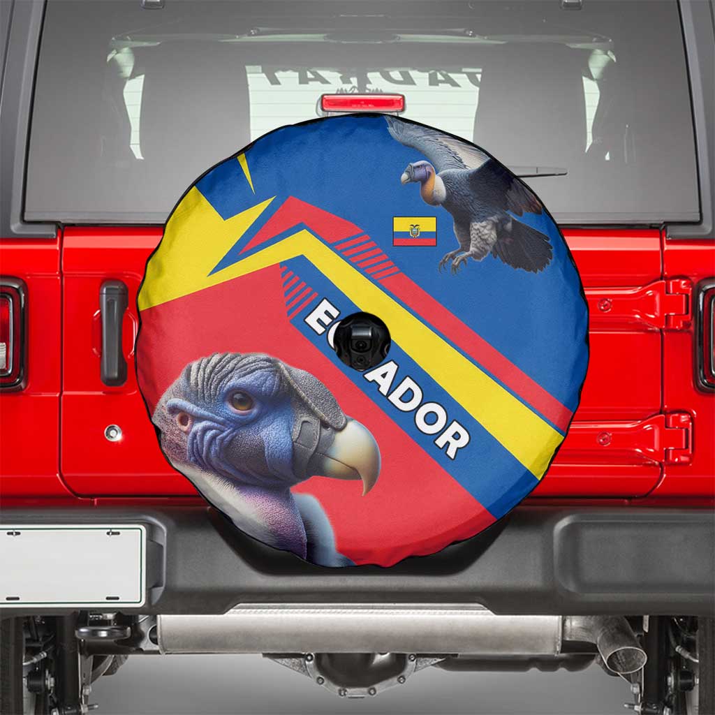 Ecuador Spare Tire Cover with Andean Condor and Chevron Stripe Design TS04