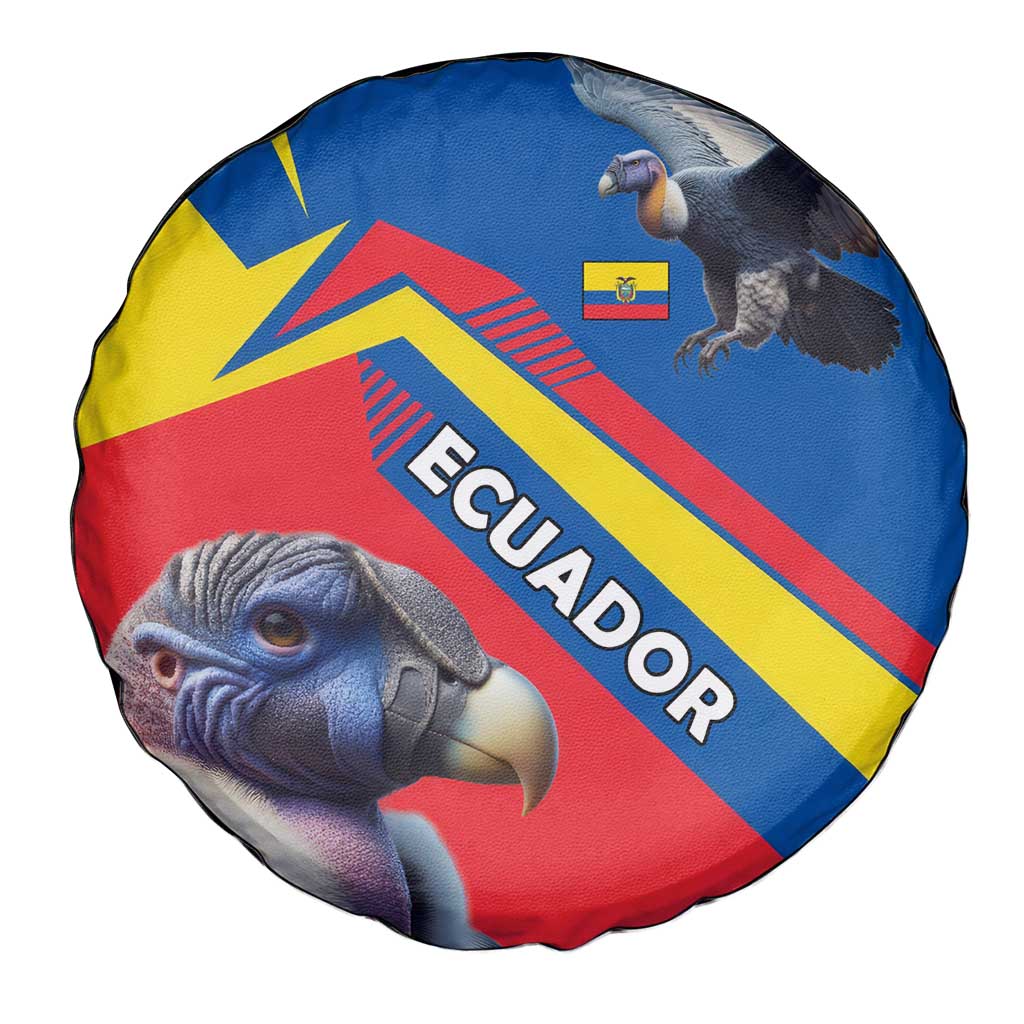 Ecuador Spare Tire Cover with Andean Condor and Chevron Stripe Design TS04