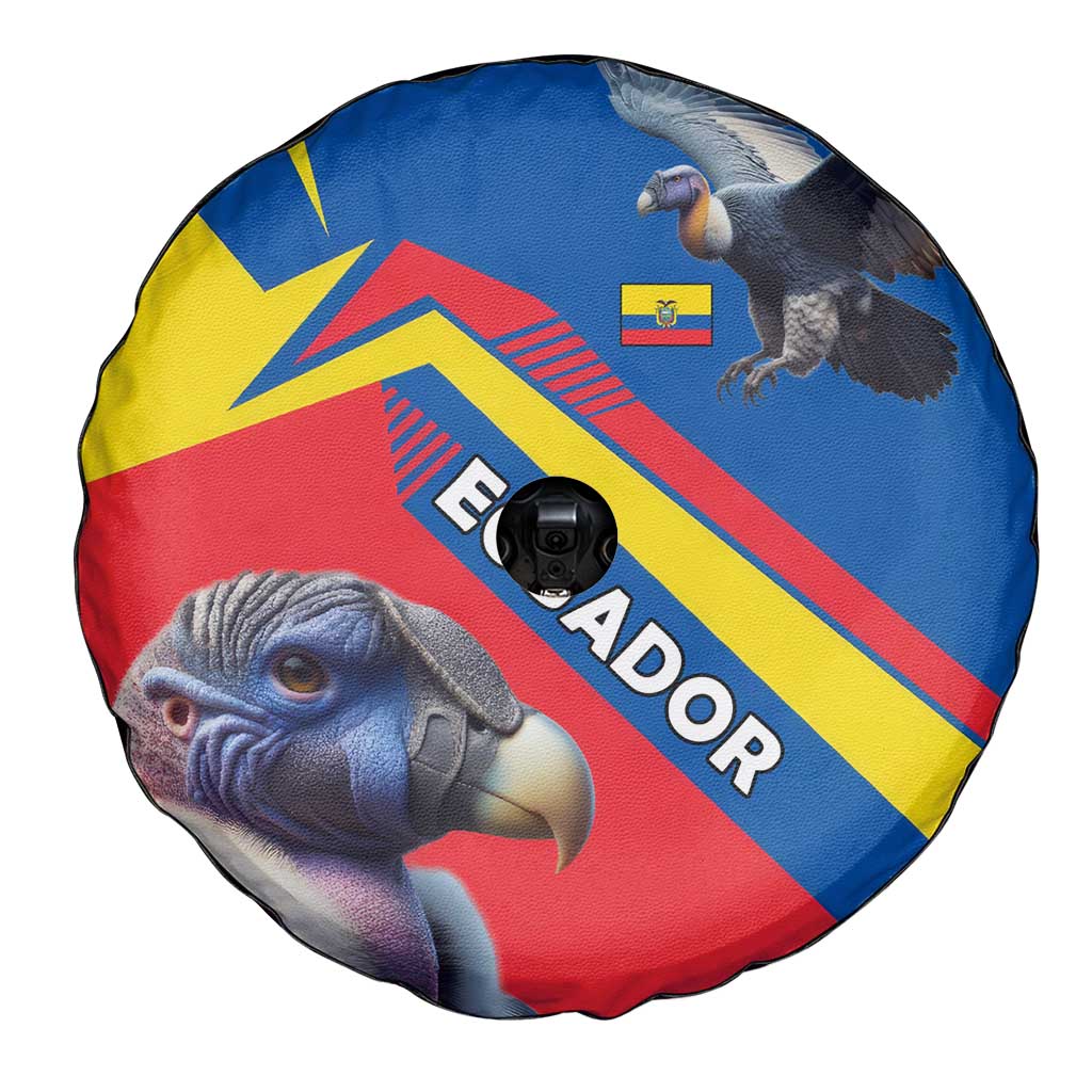 Ecuador Spare Tire Cover with Andean Condor and Chevron Stripe Design TS04