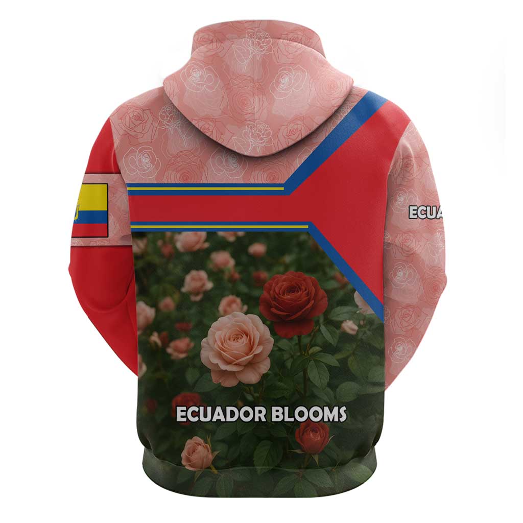 Ecuador Hoodie with Rose Garden and Floral Texture Design TS04