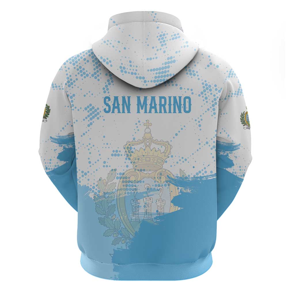 San Marino Hoodie with Coat of Arms and Paint Splash Dot Design TS04