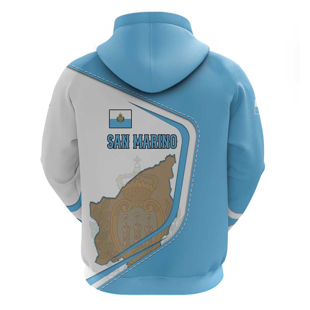 San Marino Hoodie with Shield Crest and Stitch Panel TS04