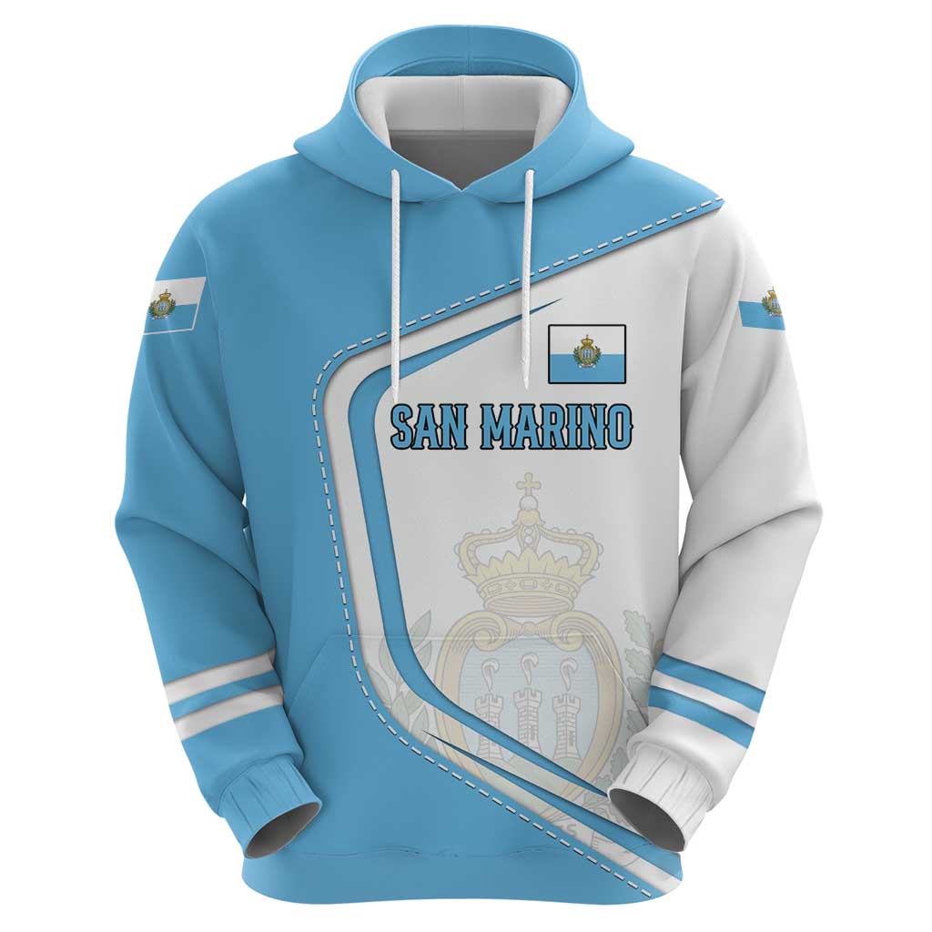 San Marino Hoodie with Shield Crest and Stitch Panel TS04
