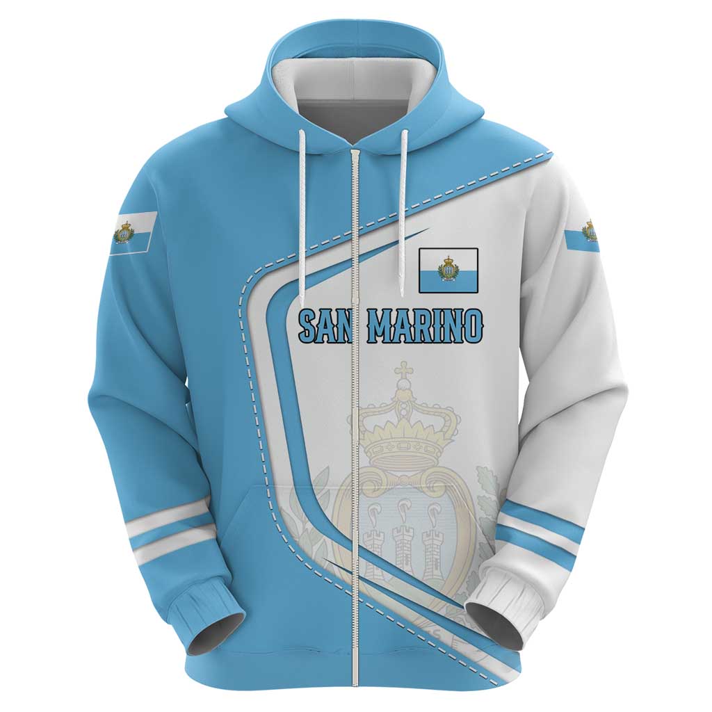 San Marino Hoodie with Shield Crest and Stitch Panel TS04