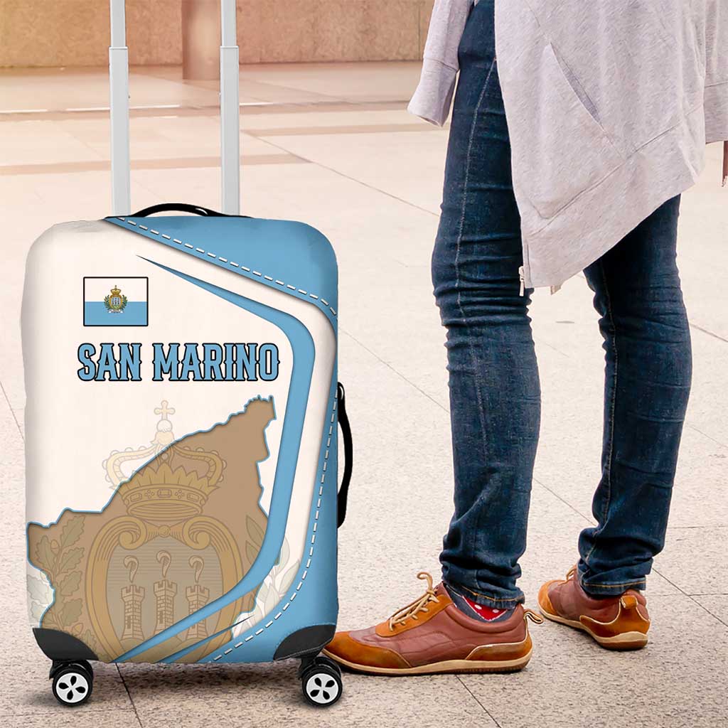 San Marino Luggage Cover with Shield Crest and Stitch Panel TS04