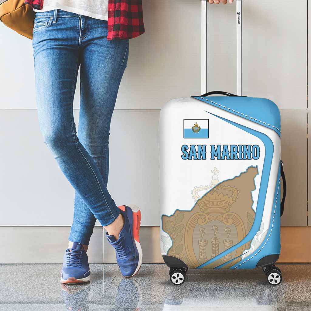 San Marino Luggage Cover with Shield Crest and Stitch Panel TS04