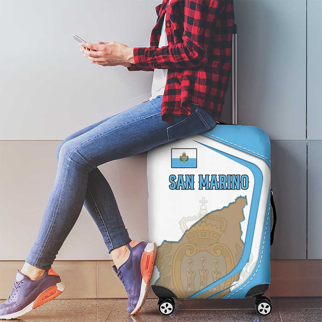 San Marino Luggage Cover with Shield Crest and Stitch Panel TS04