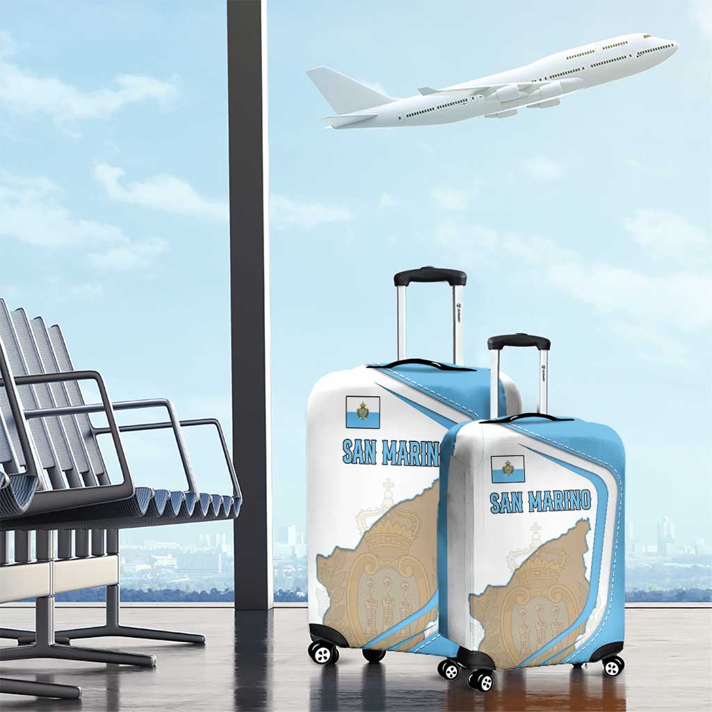 San Marino Luggage Cover with Shield Crest and Stitch Panel TS04