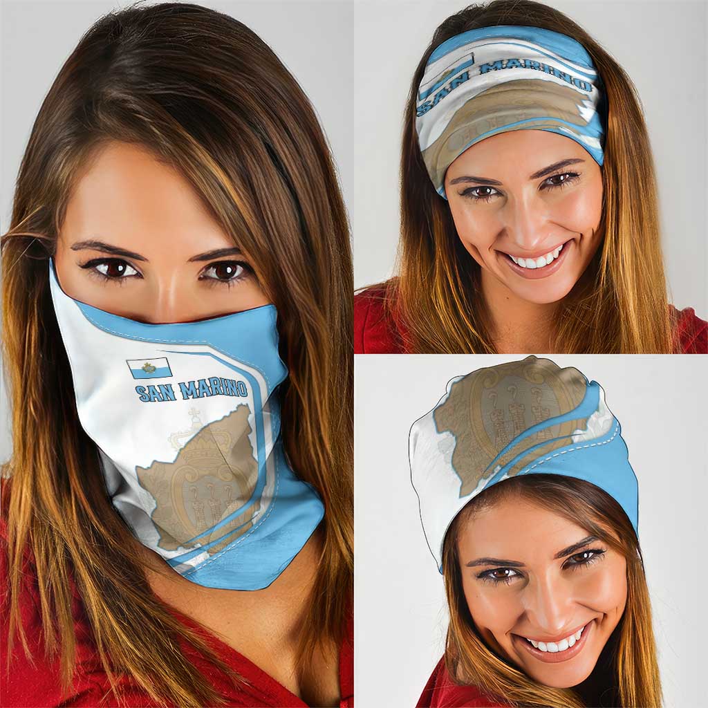 San Marino Neck Gaiter with Shield Crest and Stitch Panel TS04